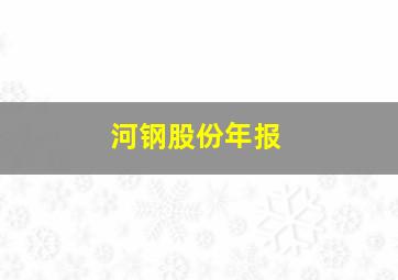 河钢股份年报