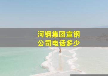 河钢集团宣钢公司电话多少