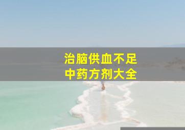 治脑供血不足中药方剂大全