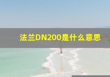 法兰DN200是什么意思