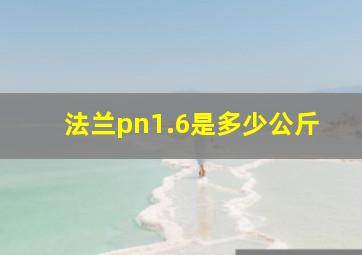 法兰pn1.6是多少公斤