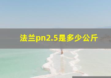 法兰pn2.5是多少公斤