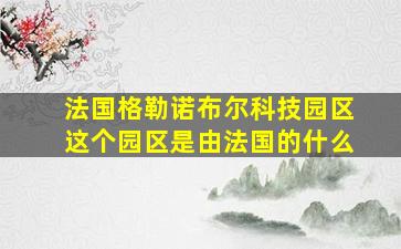 法国格勒诺布尔科技园区这个园区是由法国的什么