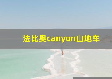 法比奥canyon山地车