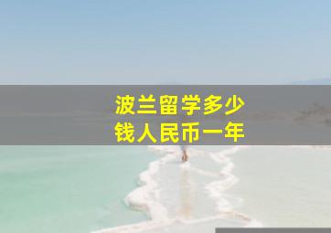 波兰留学多少钱人民币一年