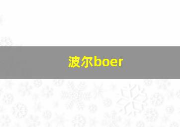 波尔boer