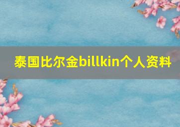 泰国比尔金billkin个人资料