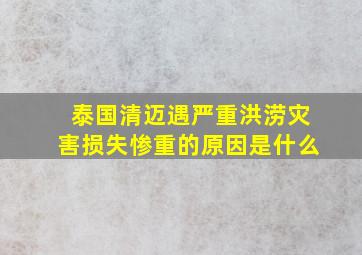 泰国清迈遇严重洪涝灾害损失惨重的原因是什么