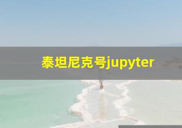 泰坦尼克号jupyter