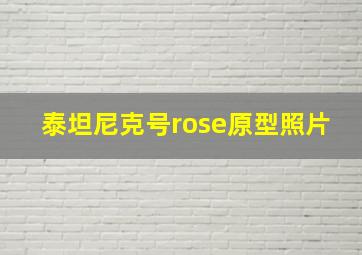 泰坦尼克号rose原型照片