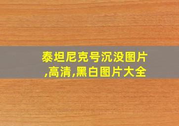 泰坦尼克号沉没图片,高清,黑白图片大全