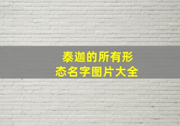 泰迦的所有形态名字图片大全