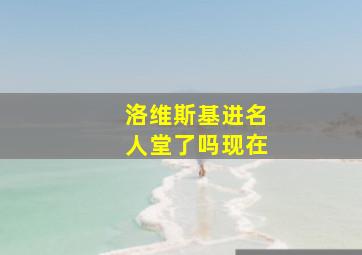 洛维斯基进名人堂了吗现在