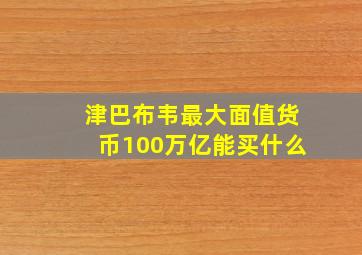 津巴布韦最大面值货币100万亿能买什么