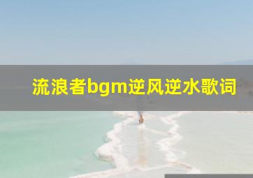 流浪者bgm逆风逆水歌词