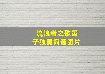 流浪者之歌笛子独奏简谱图片