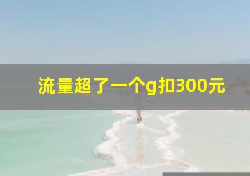 流量超了一个g扣300元