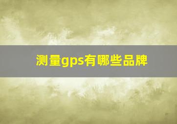 测量gps有哪些品牌