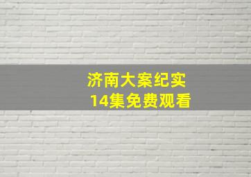 济南大案纪实14集免费观看