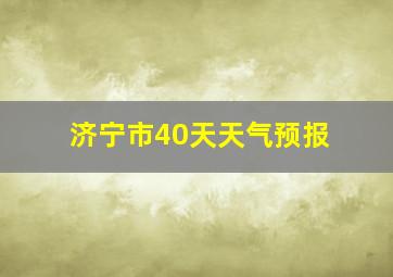 济宁市40天天气预报