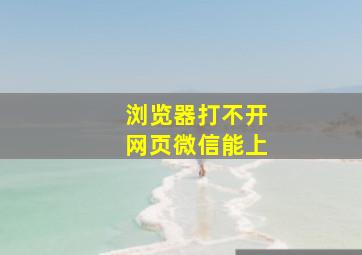 浏览器打不开网页微信能上