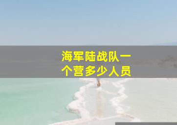 海军陆战队一个营多少人员