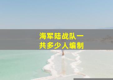 海军陆战队一共多少人编制