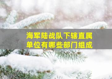 海军陆战队下辖直属单位有哪些部门组成