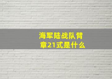 海军陆战队臂章21式是什么