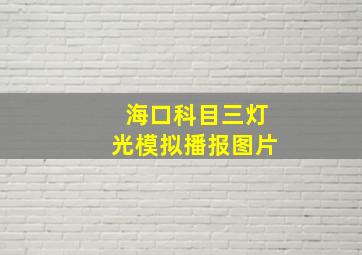 海口科目三灯光模拟播报图片