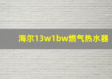 海尔13w1bw燃气热水器