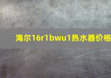 海尔16r1bwu1热水器价格