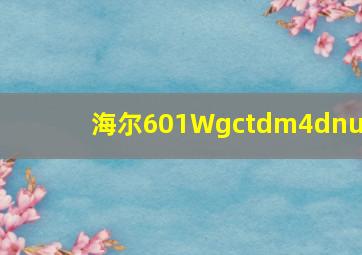 海尔601Wgctdm4dnu1