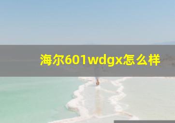 海尔601wdgx怎么样