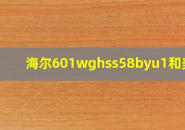 海尔601wghss58byu1和美的