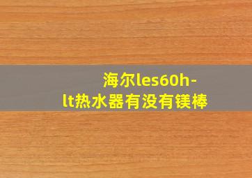 海尔les60h-lt热水器有没有镁棒