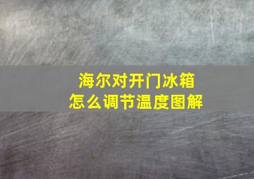 海尔对开门冰箱怎么调节温度图解