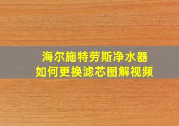 海尔施特劳斯净水器如何更换滤芯图解视频