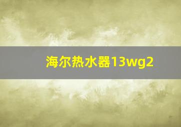 海尔热水器13wg2