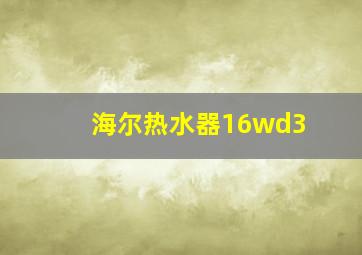 海尔热水器16wd3