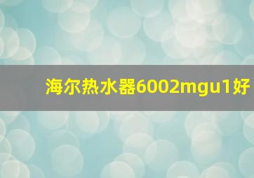 海尔热水器6002mgu1好