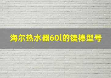 海尔热水器60l的镁棒型号