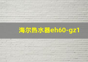 海尔热水器eh60-gz1