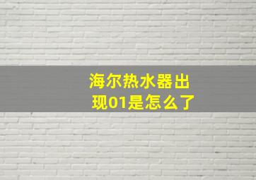 海尔热水器出现01是怎么了