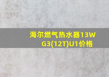 海尔燃气热水器13WG3(12T)U1价格