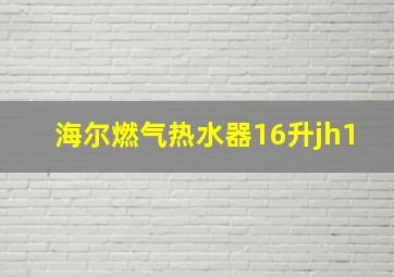 海尔燃气热水器16升jh1