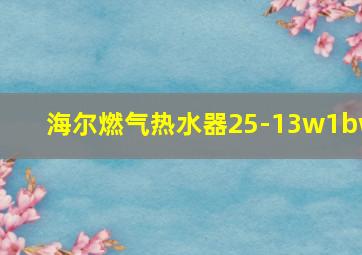 海尔燃气热水器25-13w1bw