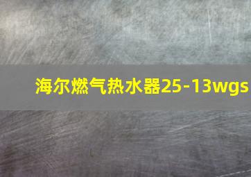 海尔燃气热水器25-13wgs