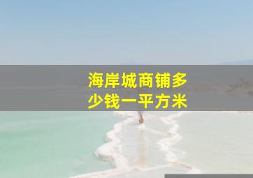 海岸城商铺多少钱一平方米