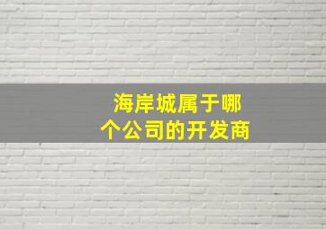 海岸城属于哪个公司的开发商